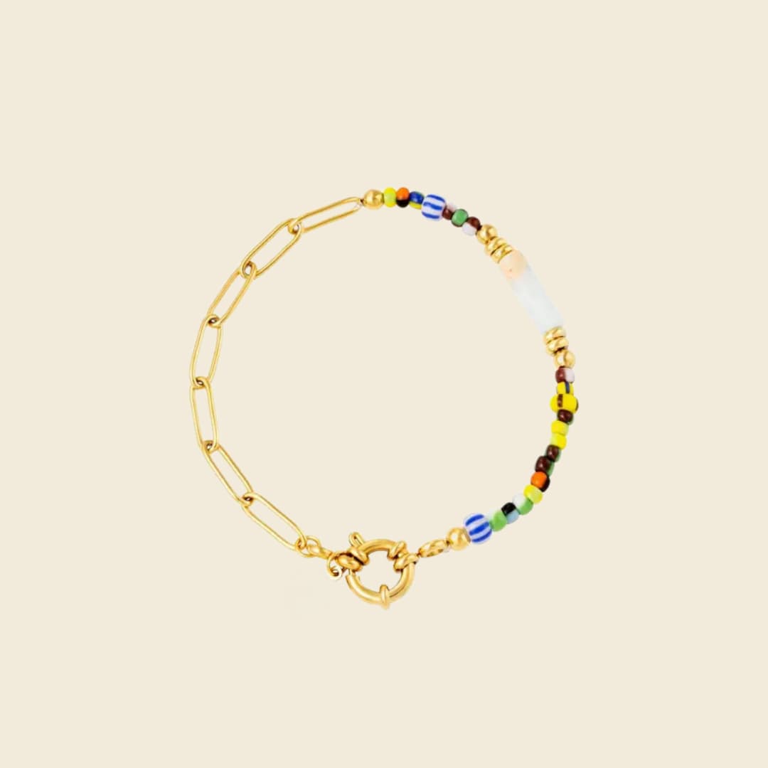 Golden Bead Mix armband Image 1