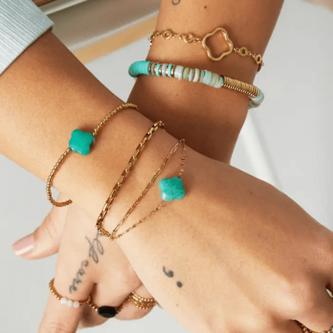 Turquoise Claver armband Image 2